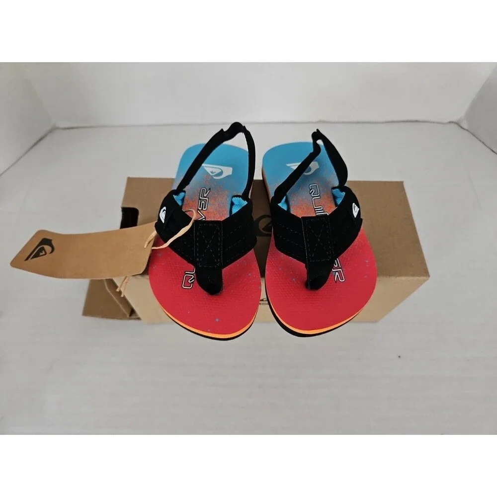 Quicksilver Kids Molokai Layback Flip Flops w/ Backstrap  (Toddler) Size 6 baby